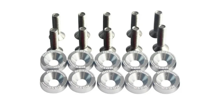 Car modification gasket screw kit showing screws in 8 different colours