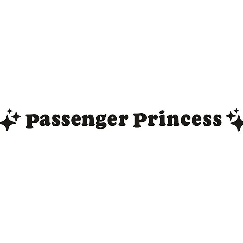 Passenger princess decorative sticker for car rearview mirror in multiple colour options