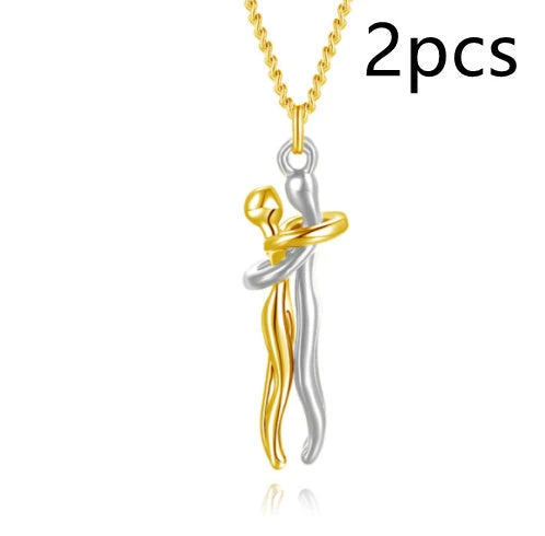 Stylish unisex love necklace with brass pendant in various color options, including rose gold, white black, black gold, and more.