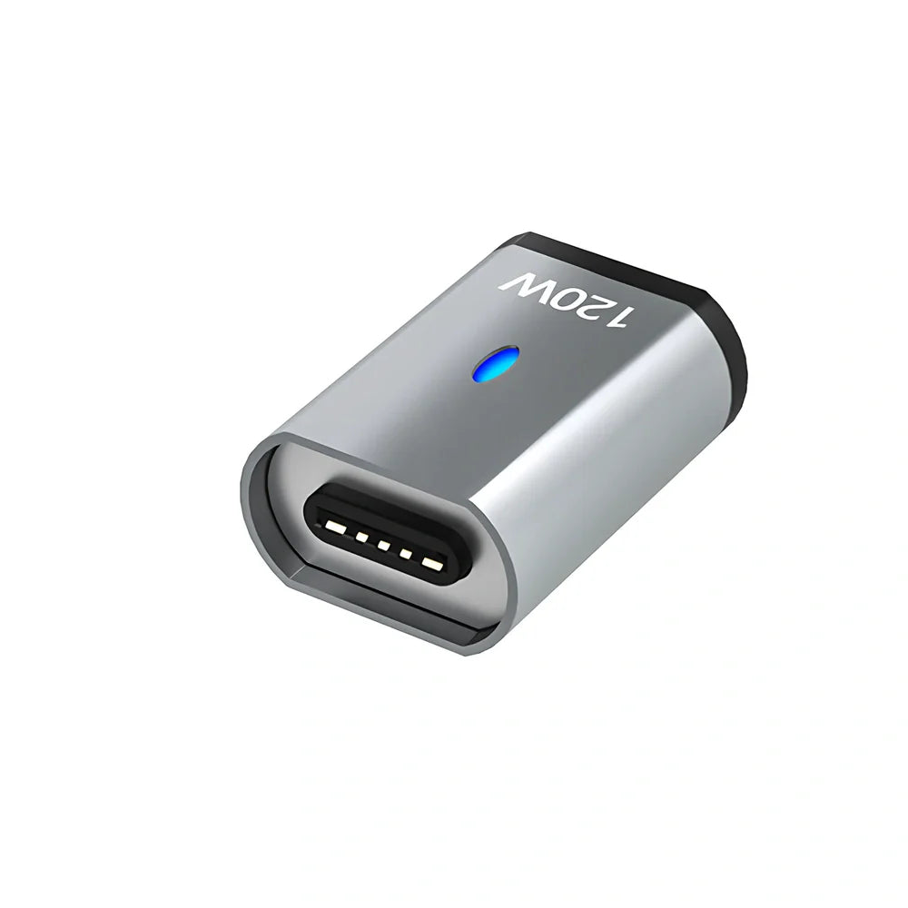 Dark grey elbow magnetic adapter showing 90-degree design and magnetic connection interface