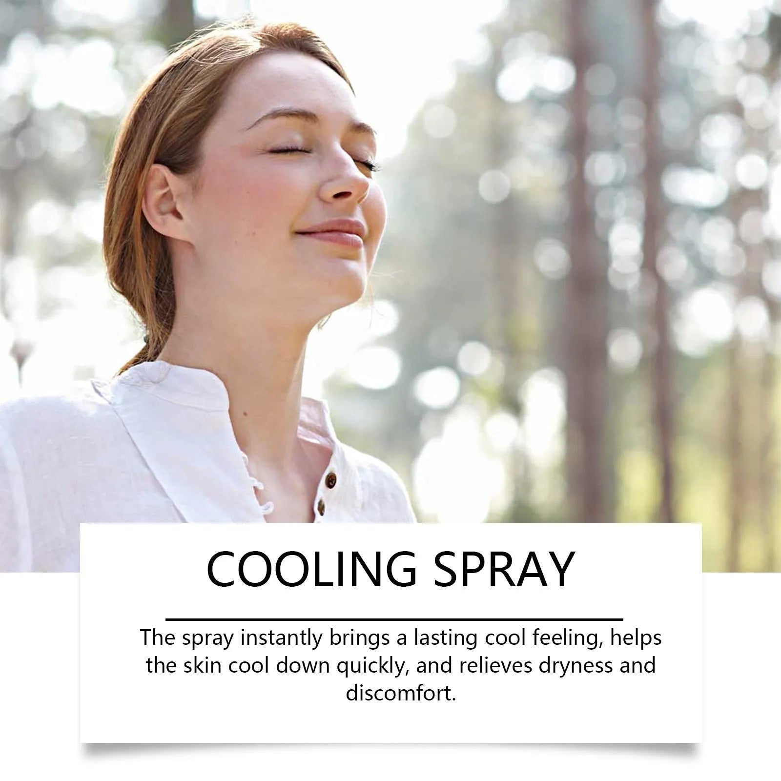 50ml cooling face spray bottle with mint extract for outdoor summer refreshment