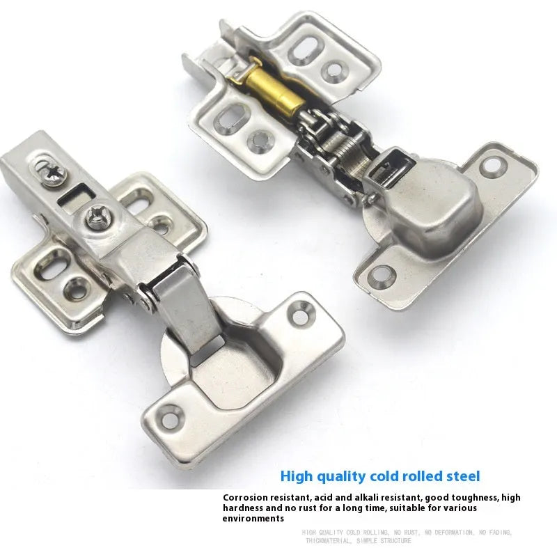 761 cold rolled steel hydraulic hinge with nickel plating showing three bend specifications for cabinet doors