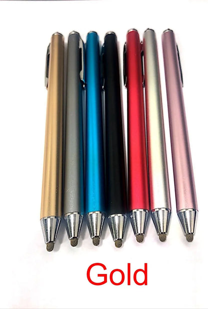 Metal stylus with fine tip for touch screen painting in seven colours including sky blue and gold