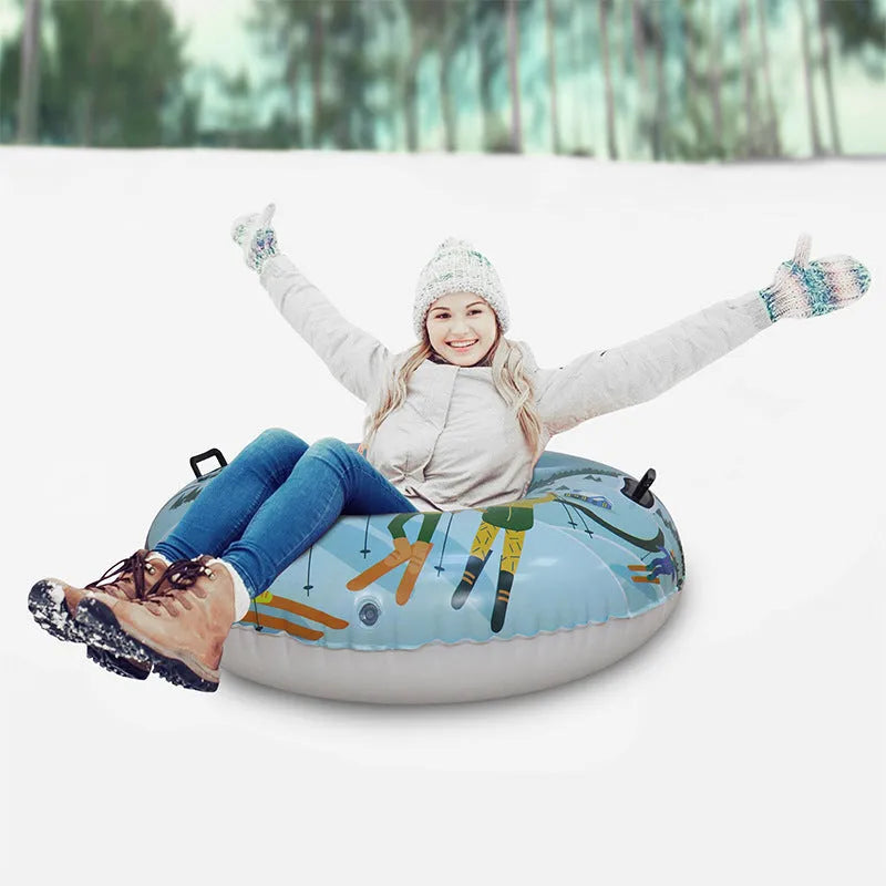 PVC winter ski ring with 2.5cm width in snow mountain, ice-snow blue, or flame red colours