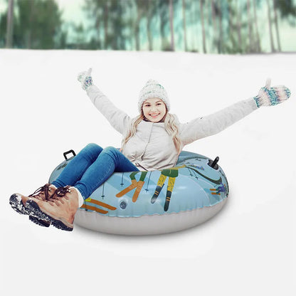 PVC winter ski ring with 2.5cm width in snow mountain, ice-snow blue, or flame red colours