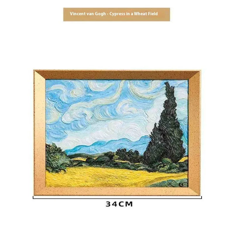 DIY oil painting kit with epoxy canvas, propylene paints, and brushes for creating hand-drawn artwork at home