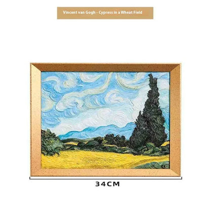 DIY oil painting kit with epoxy canvas, propylene paints, and brushes for creating hand-drawn artwork at home