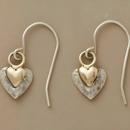 Silver geometric alloy drop earrings with handmade irregular pendant and ear hook fitting