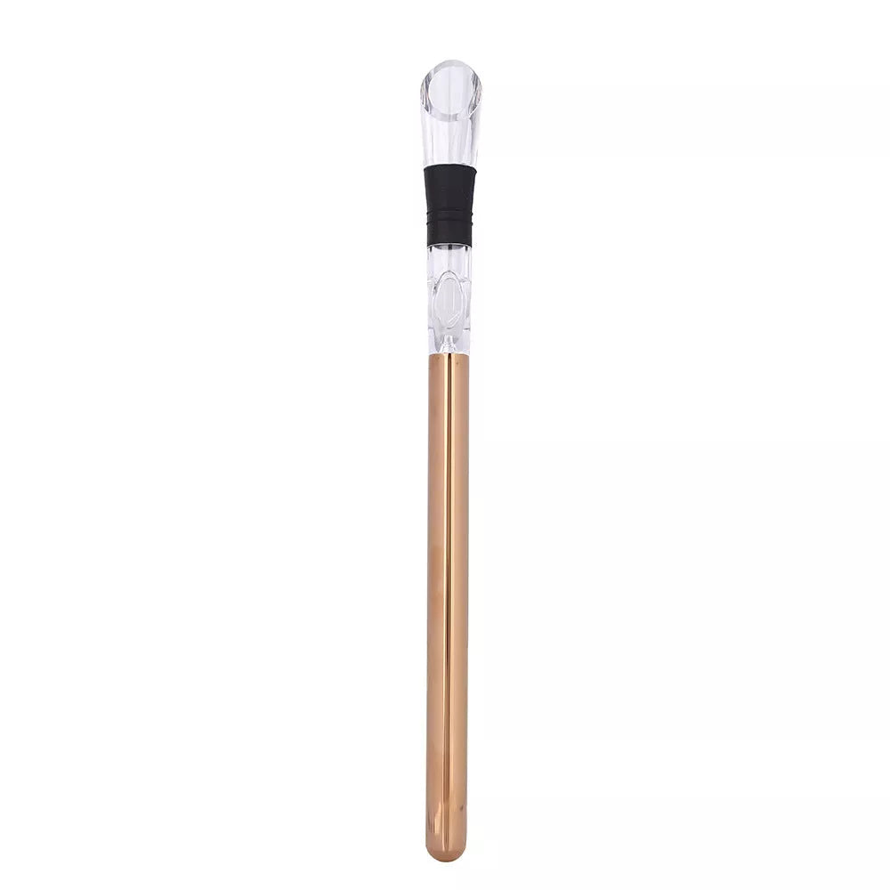 Stainless steel wine chilling rod with leakproof pourer, perfect for quick cooling and enhanced flavor