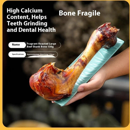 Puppy molar rod with textured surface for teeth cleaning and calcium supplementation