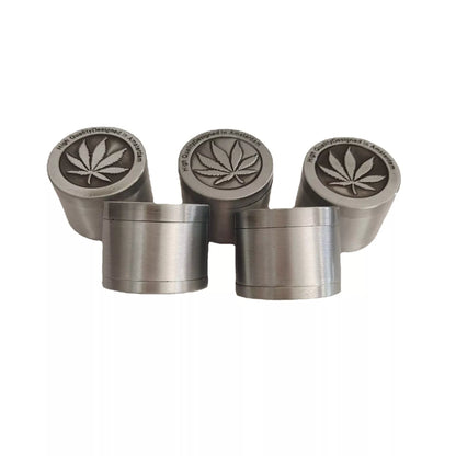 Zinc Alloy Maple Leaf 40mm Smoke Grinder in Natural Bronze