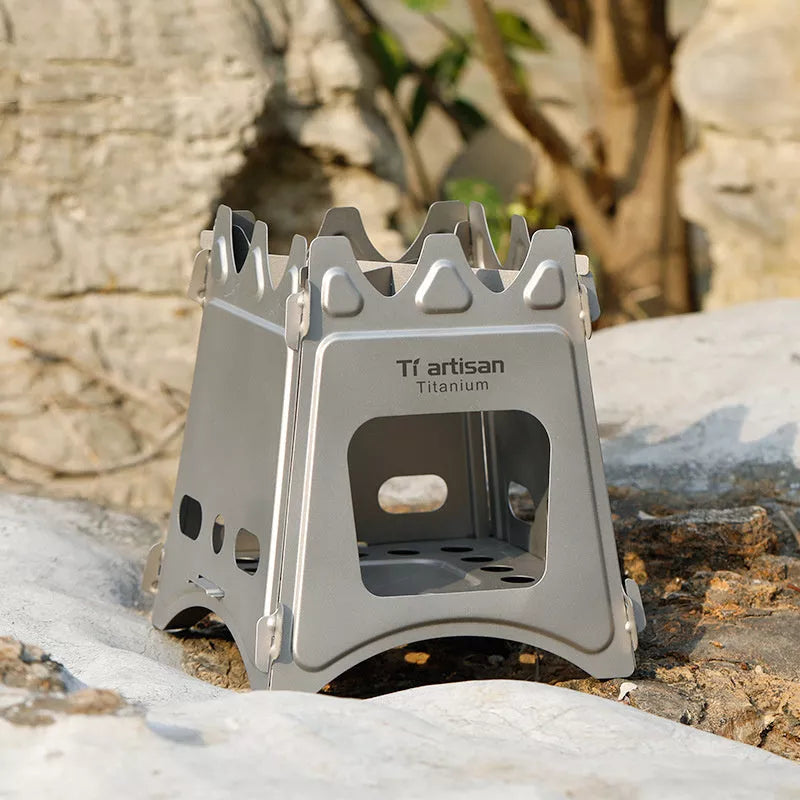 Widesea Camping Wood Stove - Pure Titanium Multi-Fuel Stove for Outdoor Cooking
