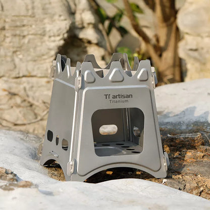 Widesea Camping Wood Stove - Pure Titanium Multi-Fuel Stove for Outdoor Cooking