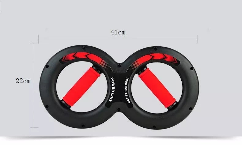 Adjustable hand strength training equipment with black ABS shell and foam padding