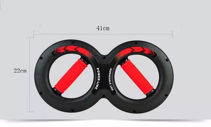 Adjustable hand strength training equipment with black ABS shell and foam padding