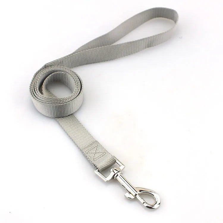 Polyester dog lead with hand-holding rope design in multiple colour options
