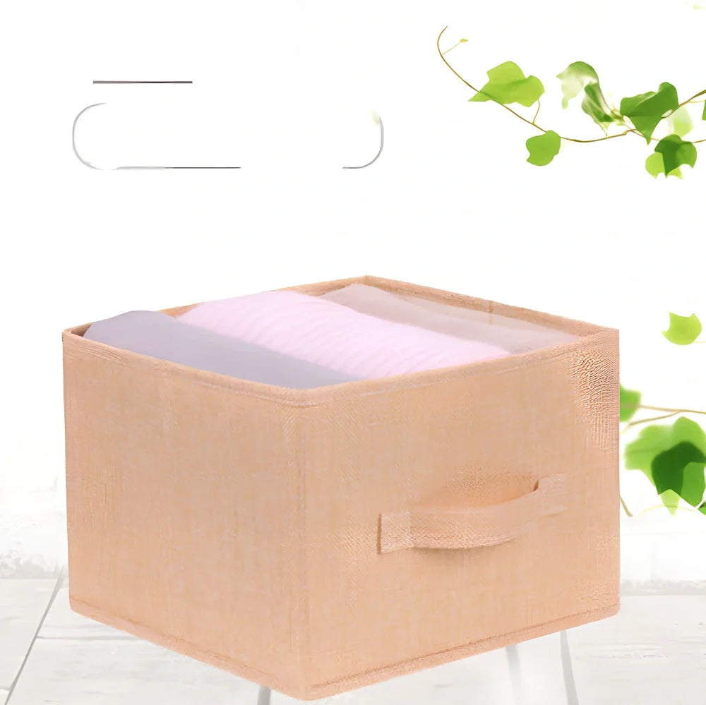 Cotton hanging storage bag with multiple drawers measuring 24.6cm each