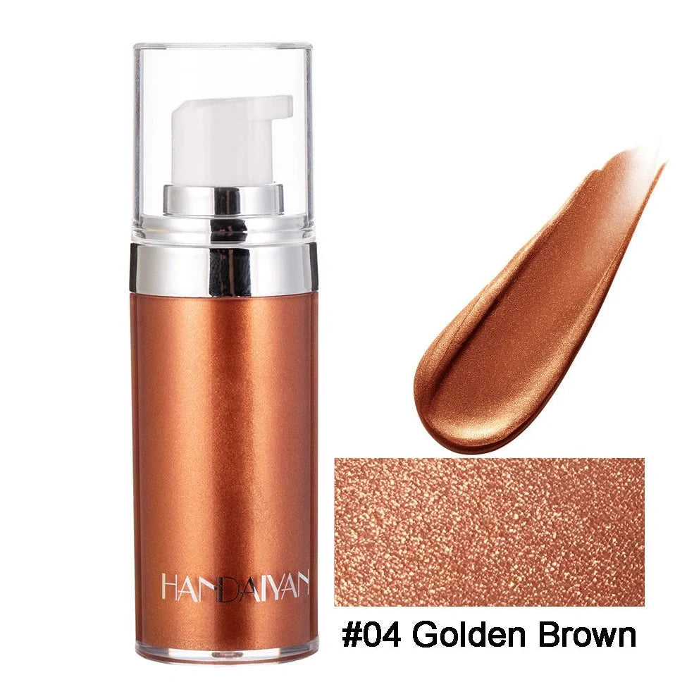 Liquid highlighter makeup bottle with 20ml capacity for face and body application