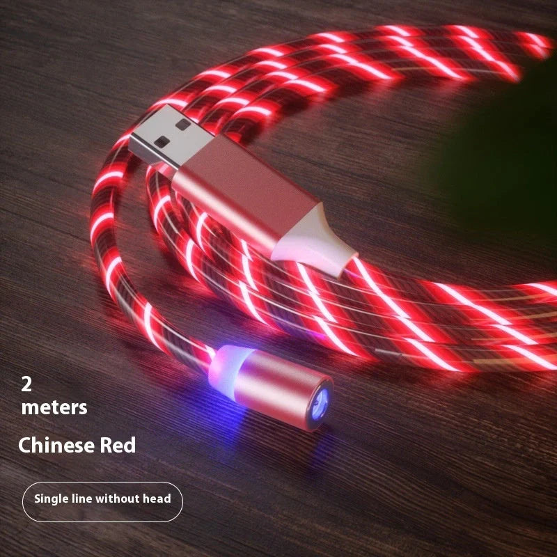 Magnetic Charging Cable Streamer in blue, red, green, and colorful options