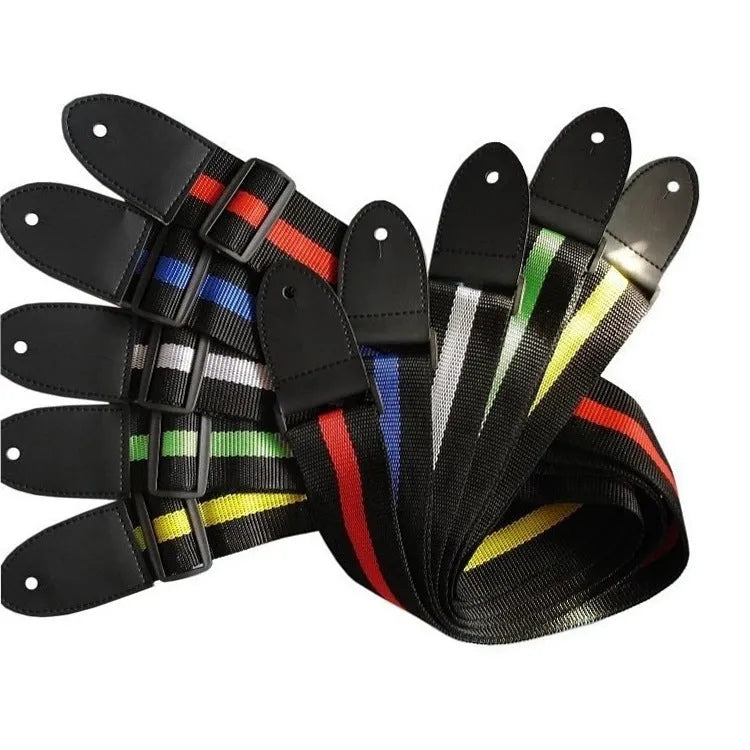 Adjustable woven crossbody strap for guitar bass ukulele in five colour options