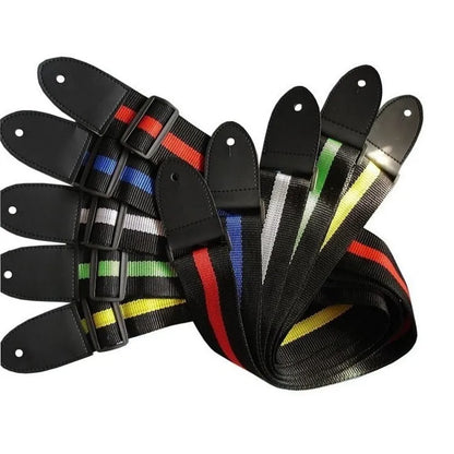 Adjustable woven crossbody strap for guitar bass ukulele in five colour options