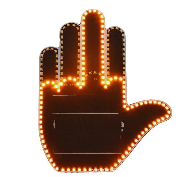 Illuminated gesture light with three modes for communicating with other drivers on the road