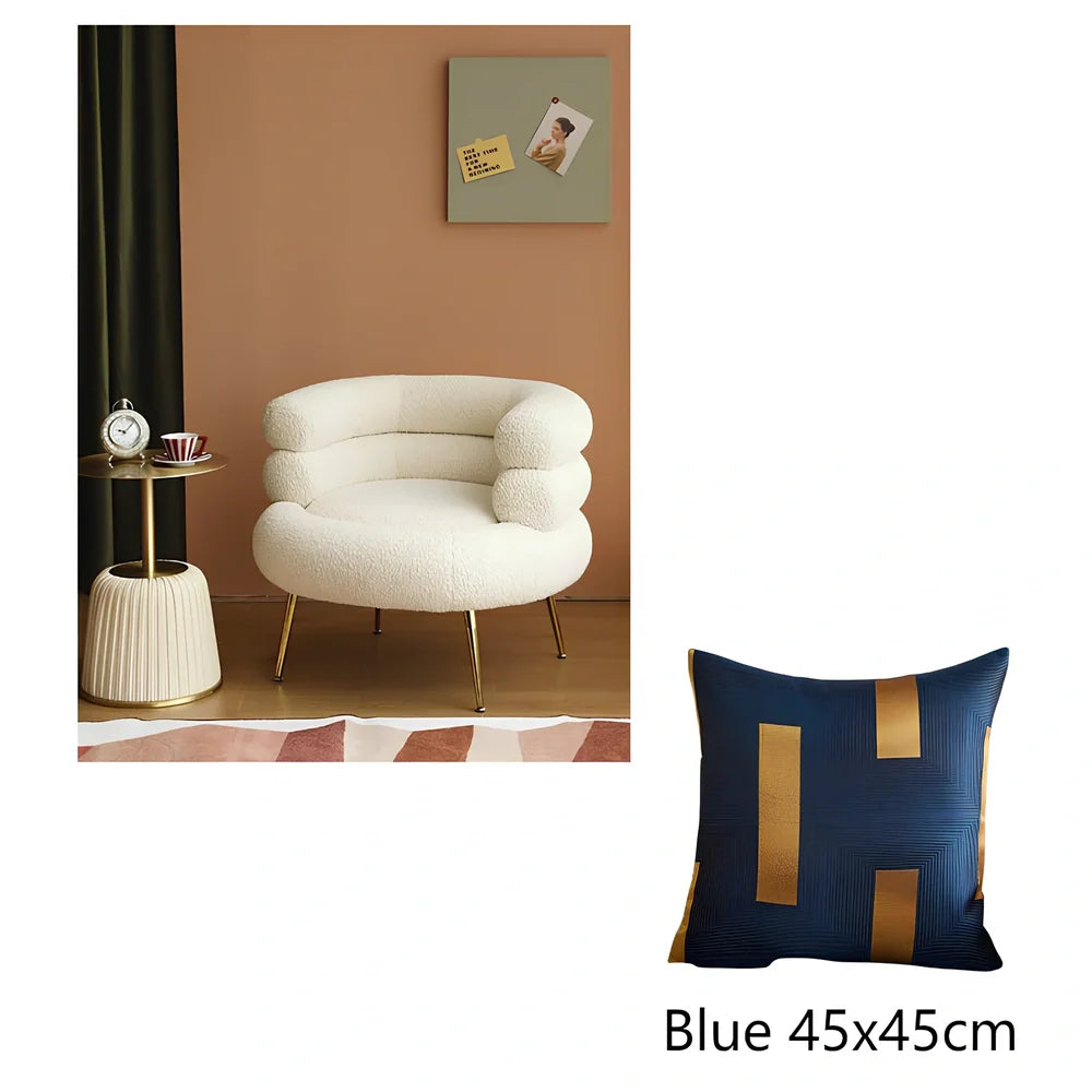 White Hot Dog sofa chair on balcony, 80cm wide cloth lounge with 20kg base and elastic foam filler