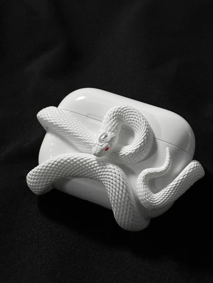 Creepy snake-themed silicone case for AirPods Pro with detailed design for Halloween and everyday style