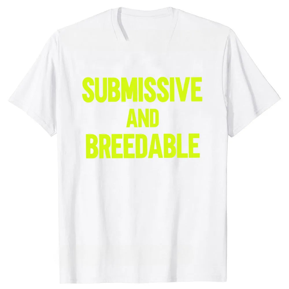 Loose fit men's cotton T-shirt with a humorous graphic print on the front.
