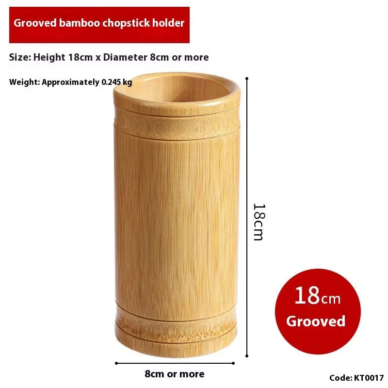 Bamboo chopsticks holder with creative styles, measuring 12-18cm in length, for portable utensil storage