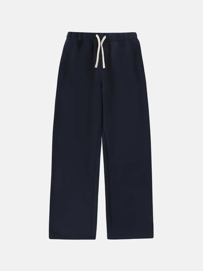 Men's loose fit fleece-lined sweatpants with drawstring waist in grey colour