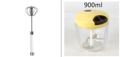 Semi-automatic stainless steel egg beater whisk for manual kitchen mixing