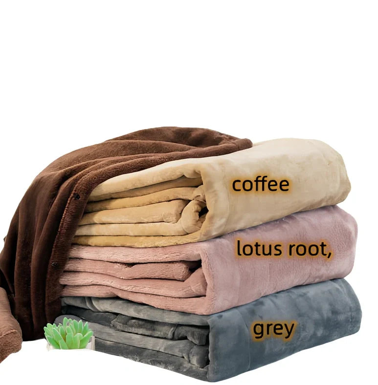 USB heating blanket in grey, lotus root, or coffee colour with 80x100cm, 80x140cm, and 80x160cm size options