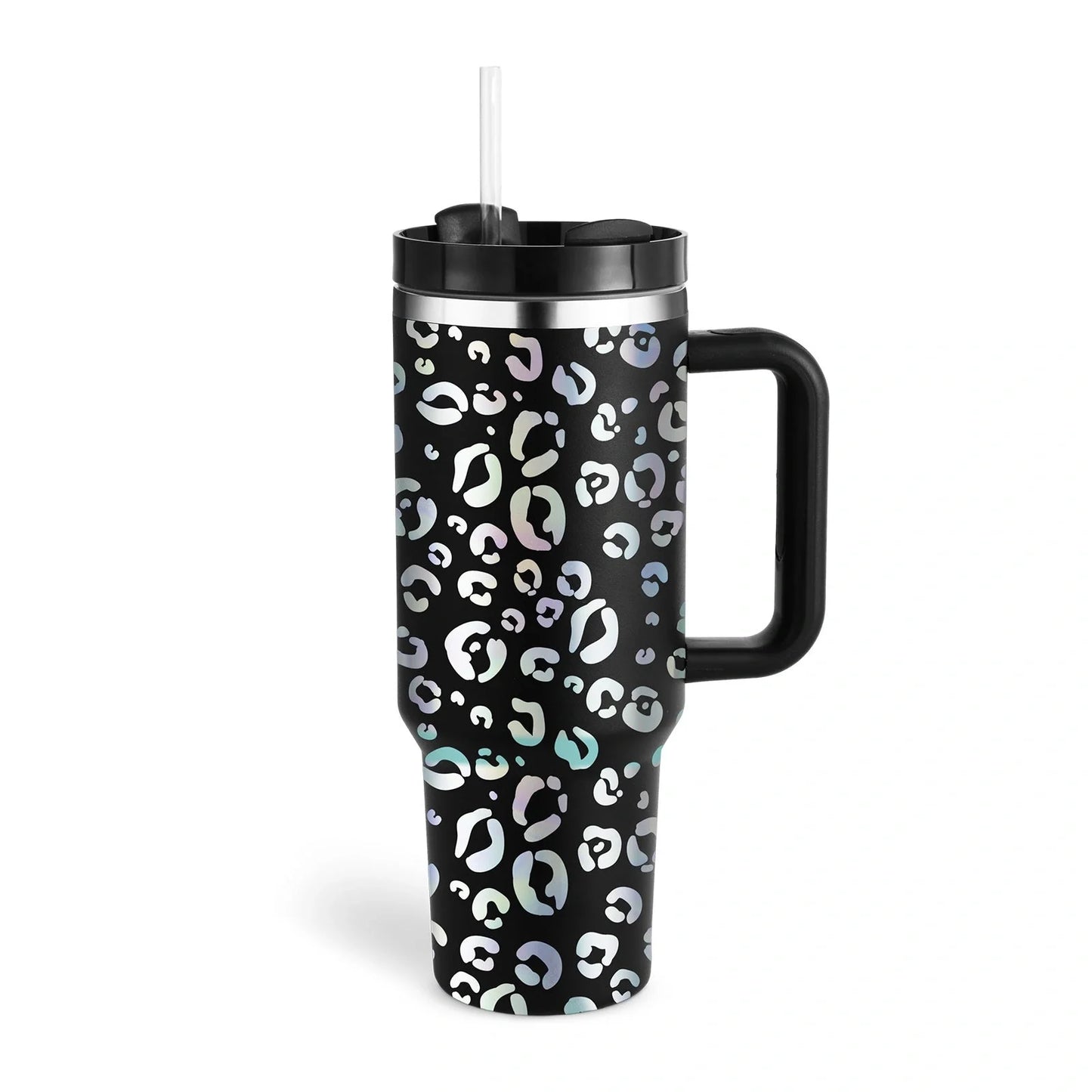 40oz stainless steel straw coffee mug with handle for travel, bisphenol A free, large capacity