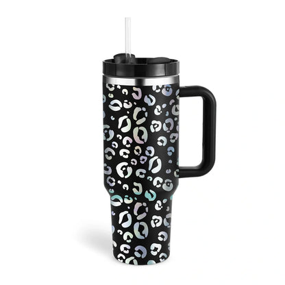 40oz stainless steel straw coffee mug with handle for travel, bisphenol A free, large capacity
