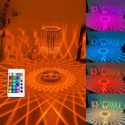 Crystal Diamond Line Atmosphere Remote Control Touch Night Light with adjustable brightness