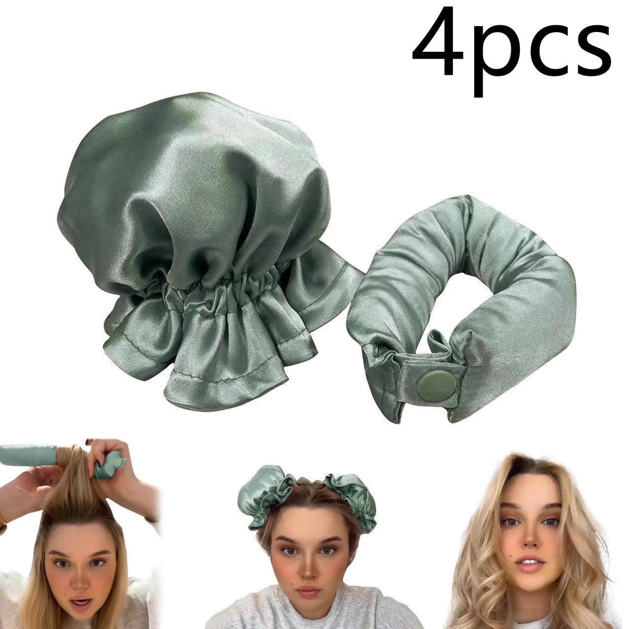 Heatless Curl Stick with cloth cover for safe, no heat hair styling