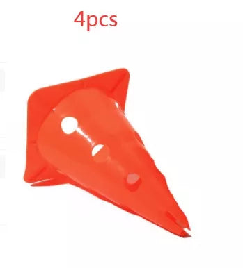 Bright orange football training cone with durable polyethylene construction, 30CM tall