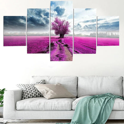 Five coordinated canvas wall art posters in multiple sizes for gallery wall display