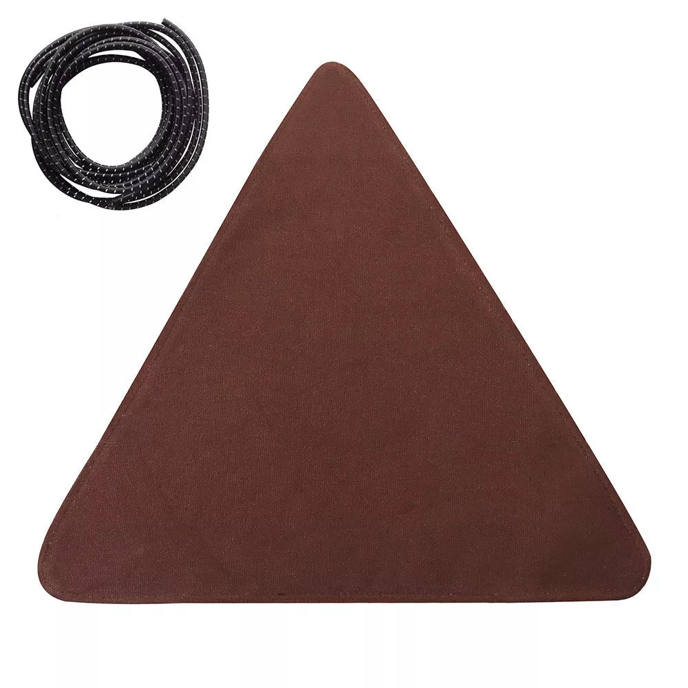 Folding portable camping and hiking stool in black, army green, khaki, and brown