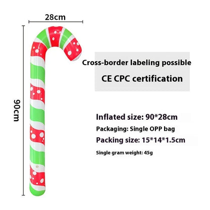 63cm red snowflake inflatable Christmas ball with flashing LED lights hanging in garden