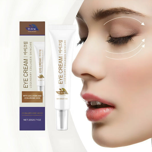 20g container of collagen and hyaluronic acid eye cream for the eye area.