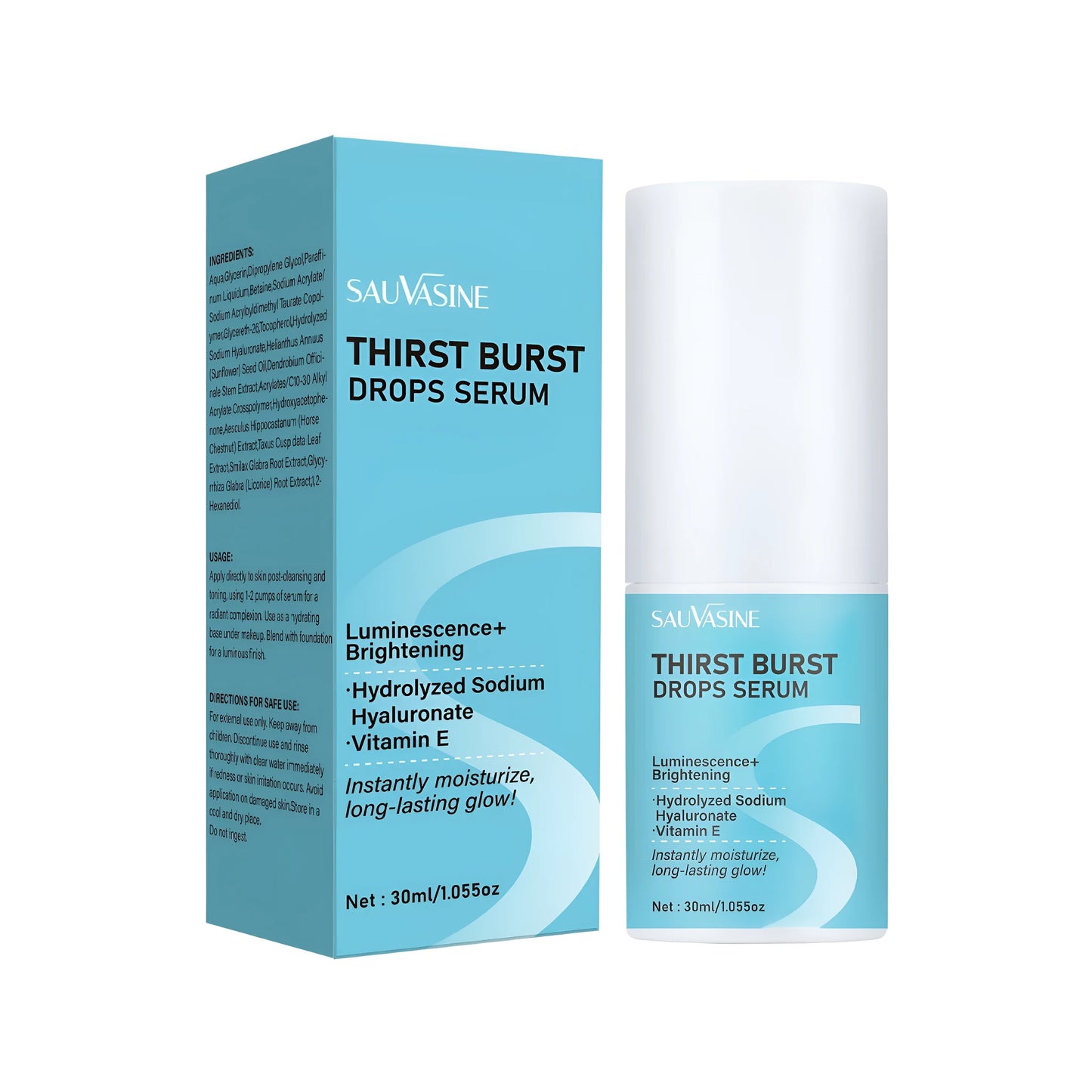 SWX250 contact lens care solution bottle, 30ml capacity, dimensions 34mm by 34mm by 98.5mm.