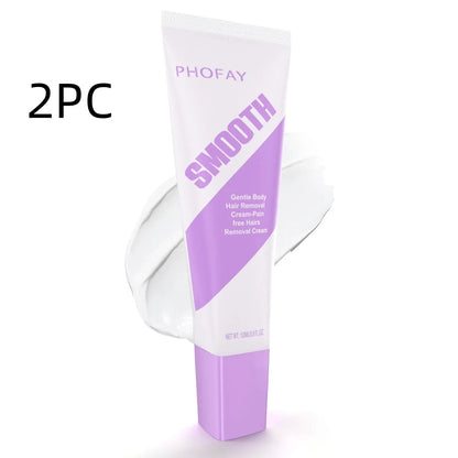 Pain free hair removal cream with moisturising formula and included scraper tool