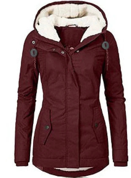 Stylish padded cotton clothing with leather accents in a variety of colors and sizes