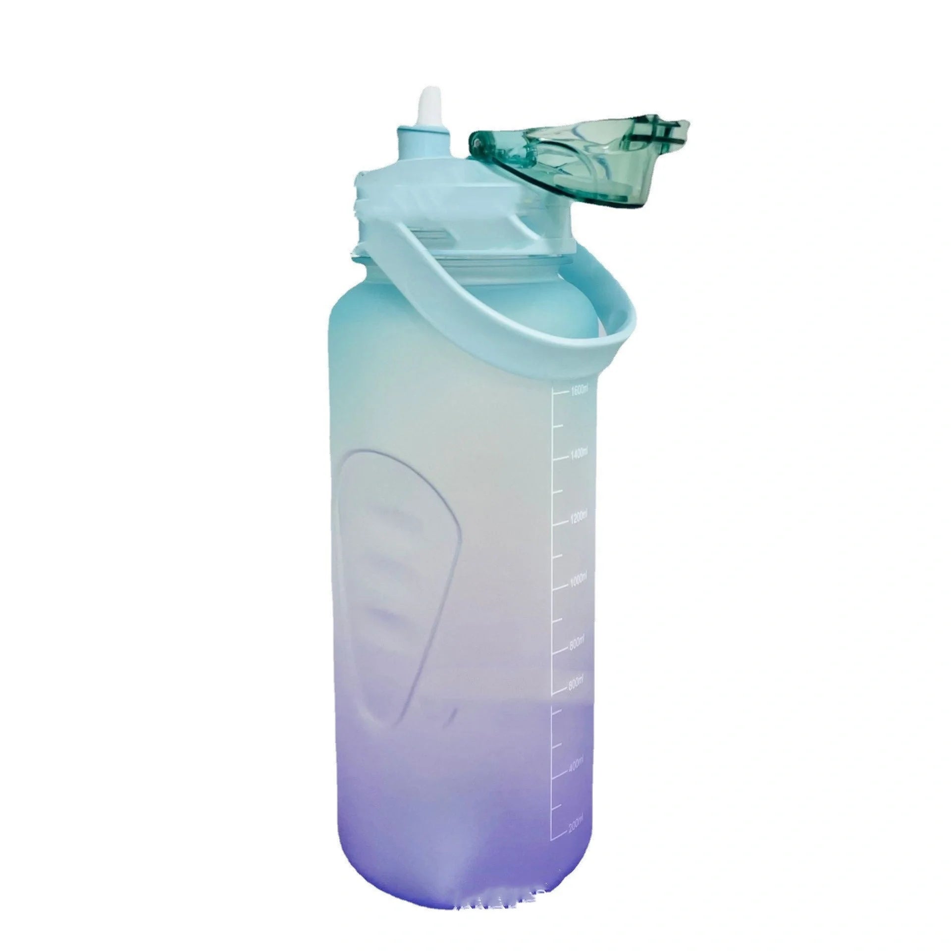 2.2L Half Gallon Plastic Water Bottle with time markers and gradient colors