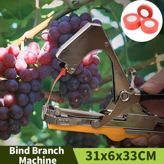 Garden Branch Binding Tool with plastic tape for efficient plant tying