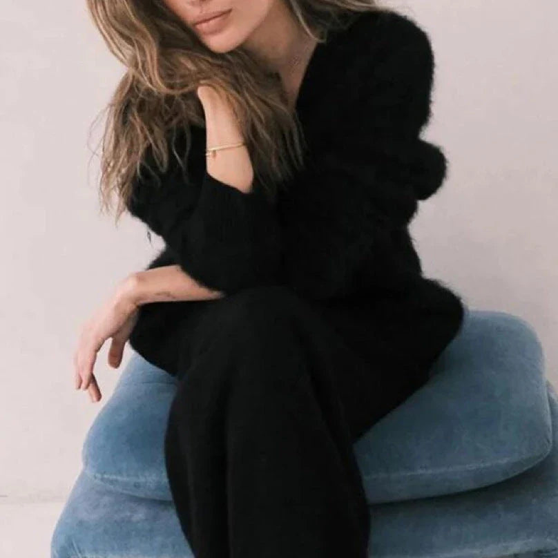 Cozy oversized cardigan with v-neck, button front, and variety of color options for women