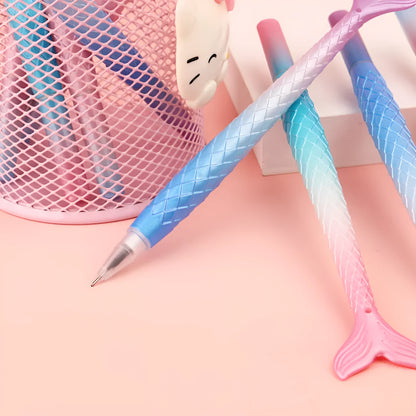 Mermaid cartoon gel pen with 0.38mm needle tip in random colour variation