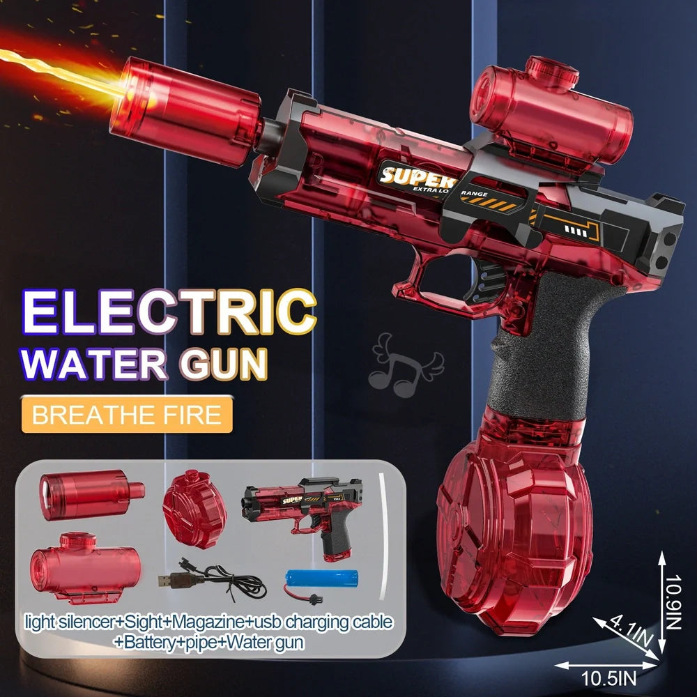 Ice Mouse electric water gun toy with 500ml water tank and high-speed firing system